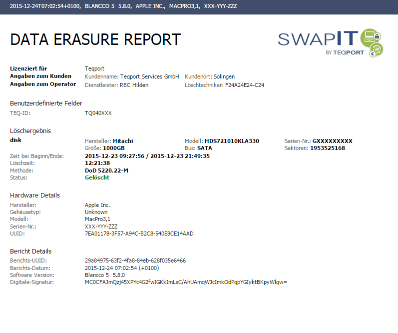 Data Erasure swapIT